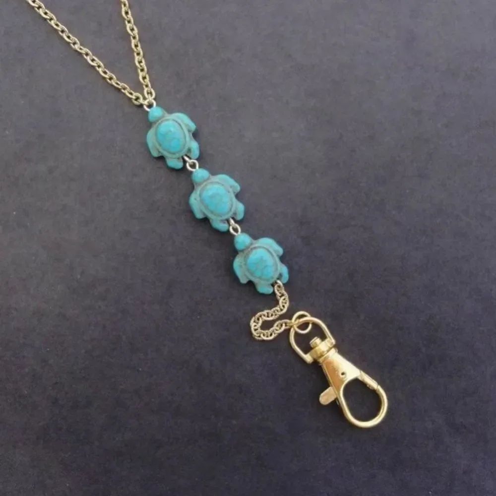 Turquoise Turtle Necklace N1909